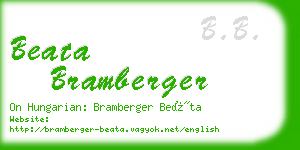 beata bramberger business card